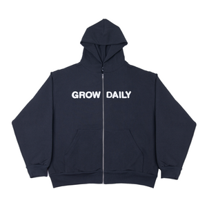 Grow Daily Zip - Navy