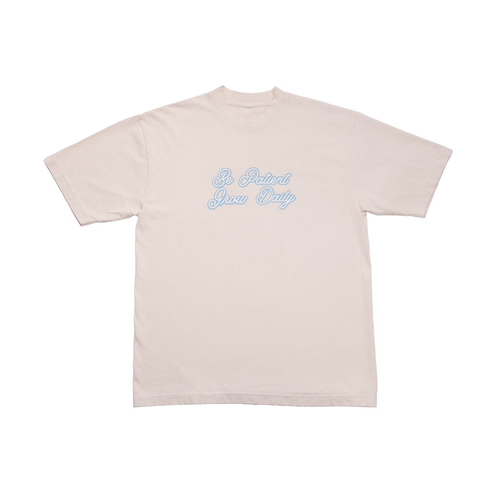 Patient Script Tee - Cream